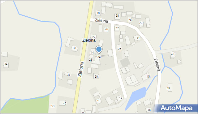 Zielona, Zielona, 24, mapa Zielona