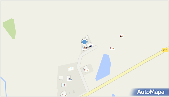 Zielona Wieś, Zielona Wieś, 11E, mapa Zielona Wieś
