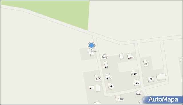 Zielona Wieś, Zielona Wieś, 14I, mapa Zielona Wieś
