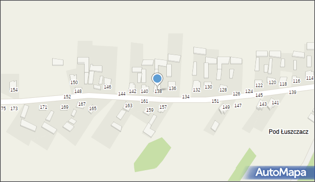 Zielone, Zielone, 138, mapa Zielone