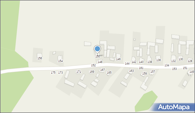 Zielone, Zielone, 150, mapa Zielone