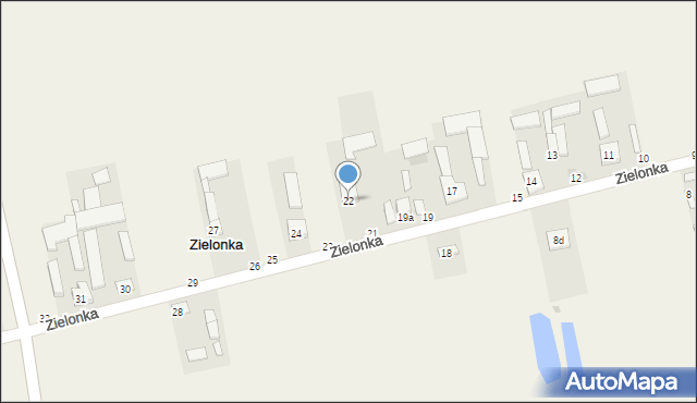 Zielonka, Zielonka, 22, mapa Zielonka