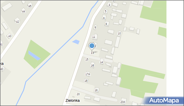 Zielonka, Zielonka, 13, mapa Zielonka