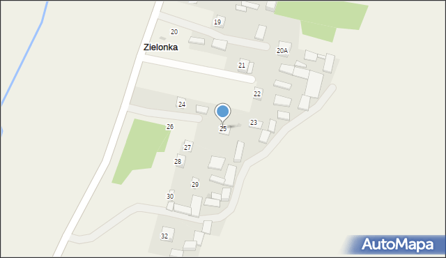 Zielonka, Zielonka, 25, mapa Zielonka