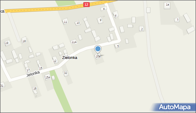 Zielonka, Zielonka, 10a, mapa Zielonka