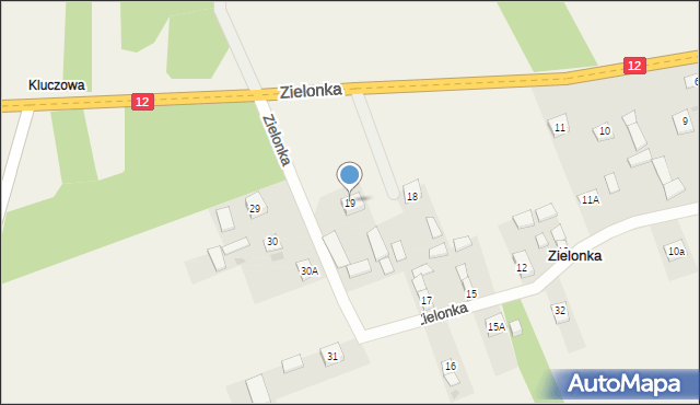 Zielonka, Zielonka, 19, mapa Zielonka