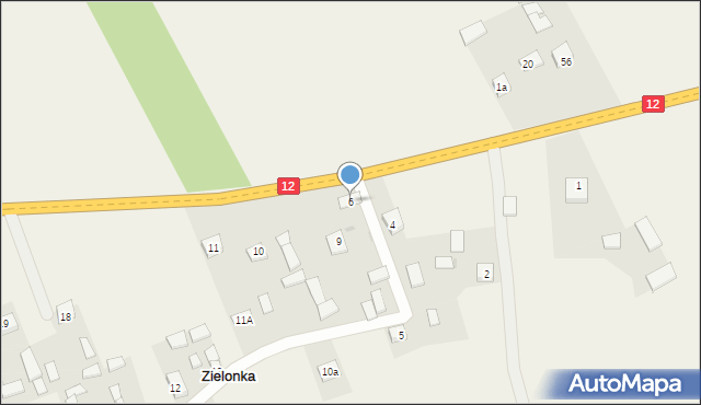 Zielonka, Zielonka, 6, mapa Zielonka