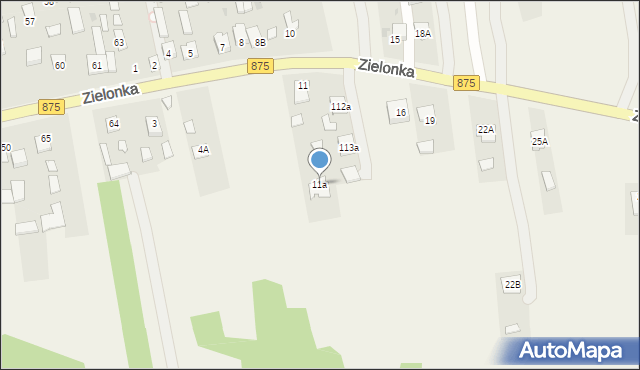 Zielonka, Zielonka, 11a, mapa Zielonka