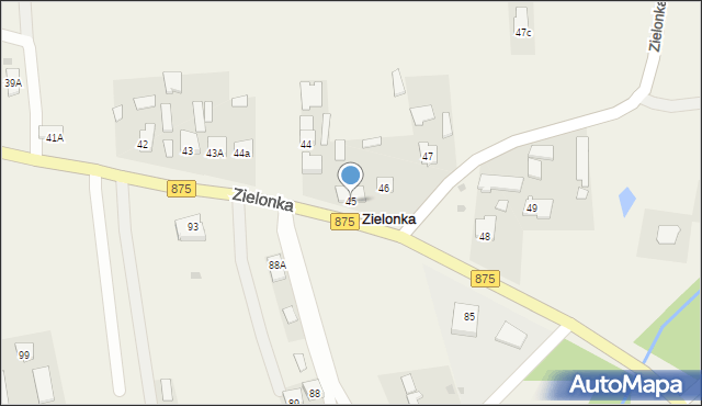 Zielonka, Zielonka, 45, mapa Zielonka