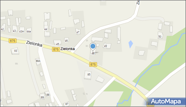 Zielonka, Zielonka, 48, mapa Zielonka