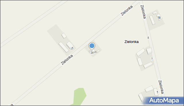 Zielonka, Zielonka, 14, mapa Zielonka