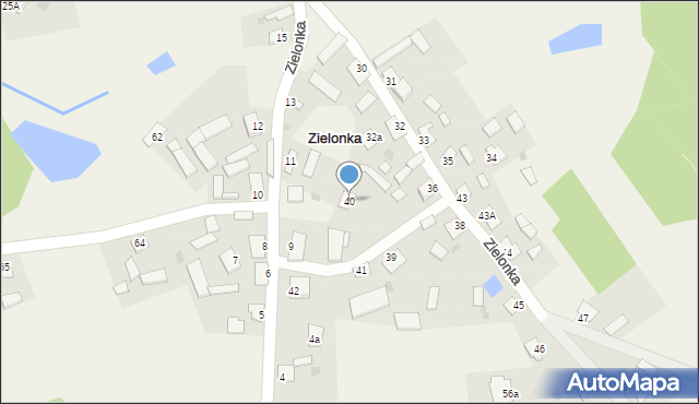 Zielonka, Zielonka, 40, mapa Zielonka