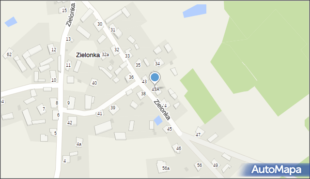 Zielonka, Zielonka, 43A, mapa Zielonka