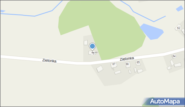 Zielonka, Zielonka, 75, mapa Zielonka