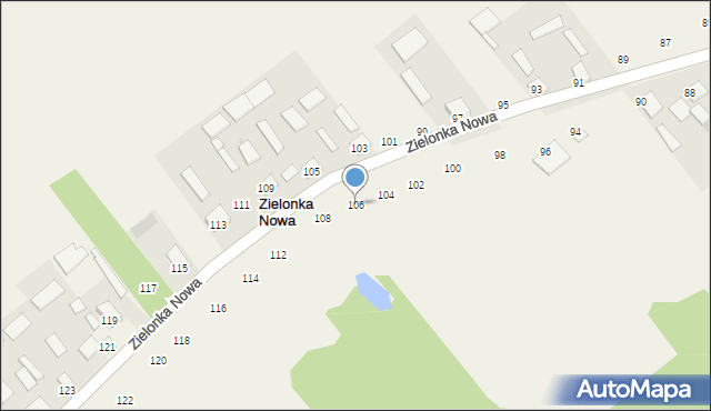 Zielonka Nowa, Zielonka Nowa, 106, mapa Zielonka Nowa