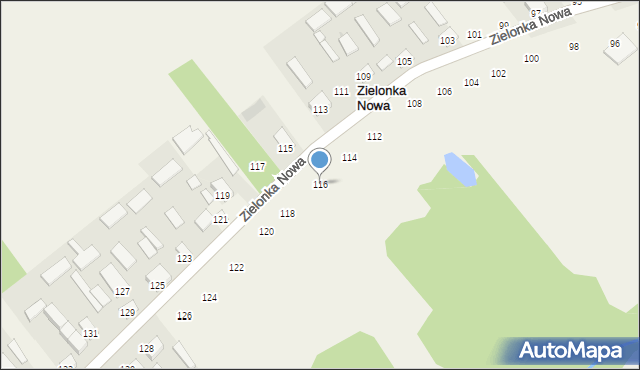 Zielonka Nowa, Zielonka Nowa, 116, mapa Zielonka Nowa