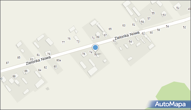 Zielonka Nowa, Zielonka Nowa, 70, mapa Zielonka Nowa