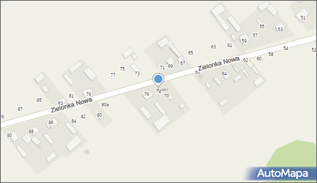 Zielonka Nowa, Zielonka Nowa, 74, mapa Zielonka Nowa