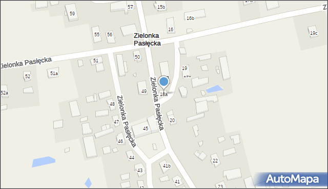 Zielonka Pasłęcka, Zielonka Pasłęcka, 18a, mapa Zielonka Pasłęcka