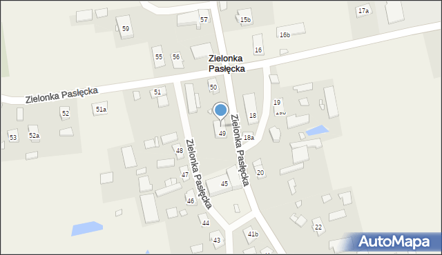 Zielonka Pasłęcka, Zielonka Pasłęcka, 49a, mapa Zielonka Pasłęcka