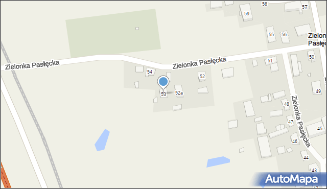 Zielonka Pasłęcka, Zielonka Pasłęcka, 53, mapa Zielonka Pasłęcka