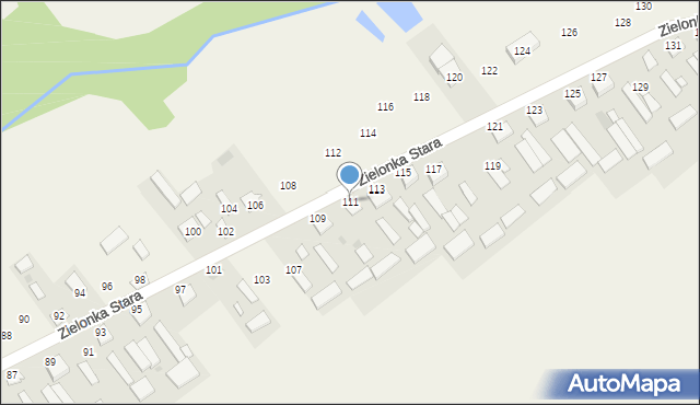Zielonka Stara, Zielonka Stara, 111, mapa Zielonka Stara