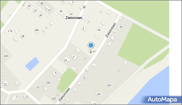 Zielonowo, Zielonowo, 8f, mapa Zielonowo