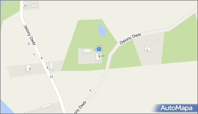 Zielony Dwór, Zielony Dwór, 5, mapa Zielony Dwór