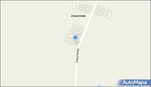 Zieluminek, Zieluminek, 7, mapa Zieluminek