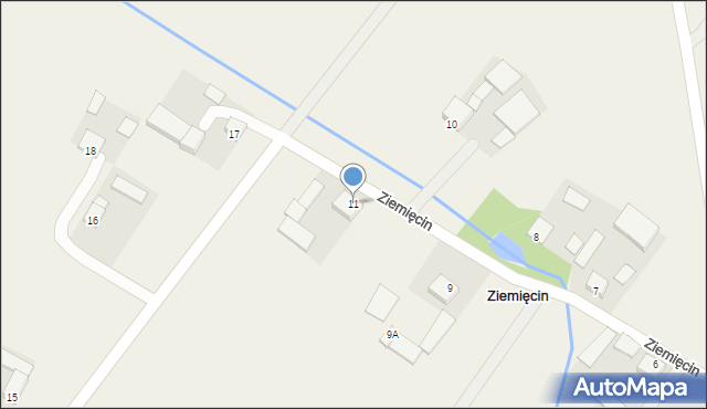 Ziemięcin, Ziemięcin, 11, mapa Ziemięcin