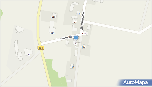 Ziemiełowice, Ziemiełowice, 35, mapa Ziemiełowice