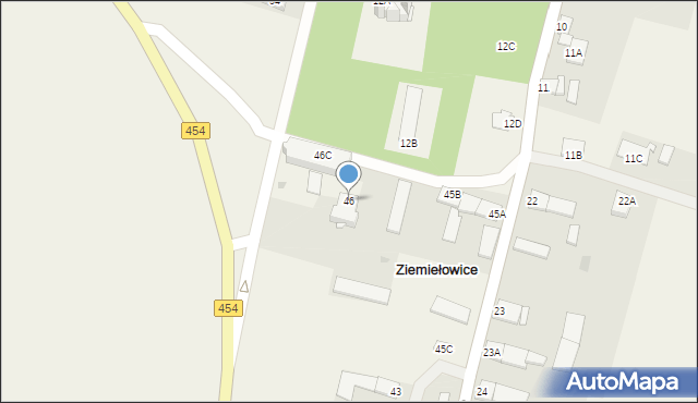 Ziemiełowice, Ziemiełowice, 46, mapa Ziemiełowice