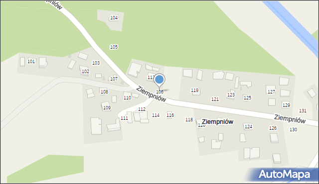 Ziempniów, Ziempniów, 106, mapa Ziempniów