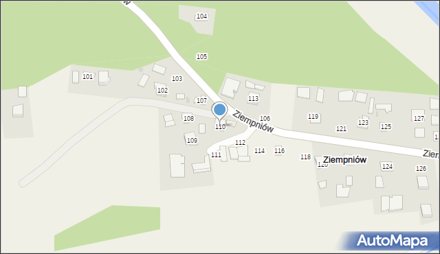 Ziempniów, Ziempniów, 110, mapa Ziempniów