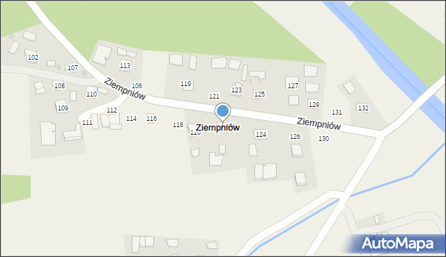 Ziempniów, Ziempniów, 122, mapa Ziempniów