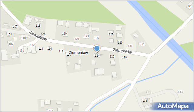 Ziempniów, Ziempniów, 124, mapa Ziempniów