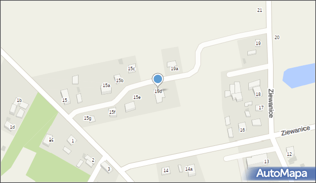 Ziewanice, Ziewanice, 19d, mapa Ziewanice