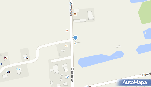 Ziewanice, Ziewanice, 20, mapa Ziewanice