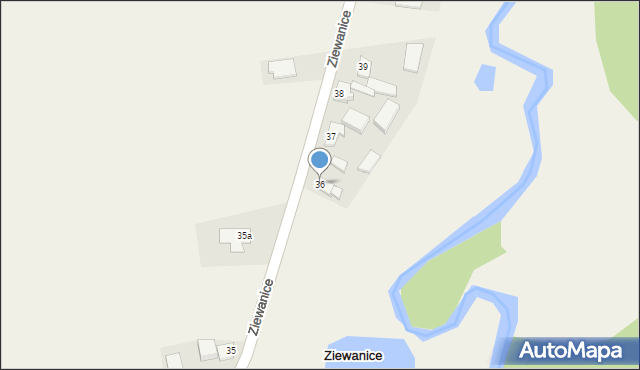 Ziewanice, Ziewanice, 36, mapa Ziewanice