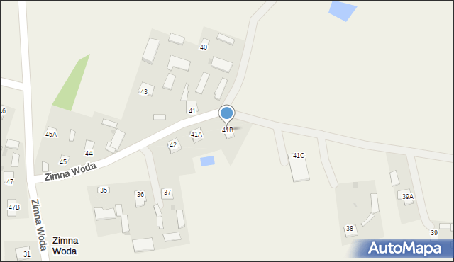 Zimna Woda, Zimna Woda, 41B, mapa Zimna Woda