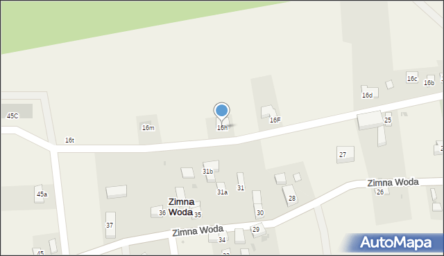 Zimna Woda, Zimna Woda, 16h, mapa Zimna Woda