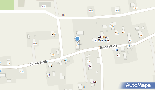Zimna Woda, Zimna Woda, 37, mapa Zimna Woda