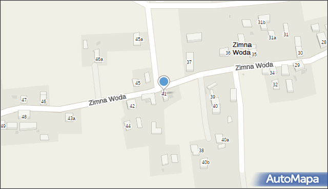 Zimna Woda, Zimna Woda, 41, mapa Zimna Woda