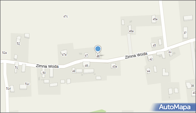 Zimna Woda, Zimna Woda, 46, mapa Zimna Woda