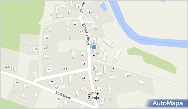 Zimne Zdroje, Zimne Zdroje, 13, mapa Zimne Zdroje