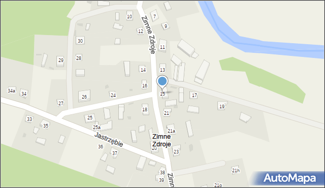 Zimne Zdroje, Zimne Zdroje, 15, mapa Zimne Zdroje