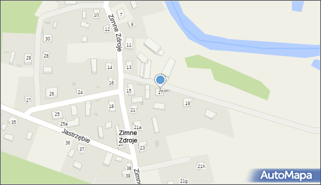 Zimne Zdroje, Zimne Zdroje, 17, mapa Zimne Zdroje