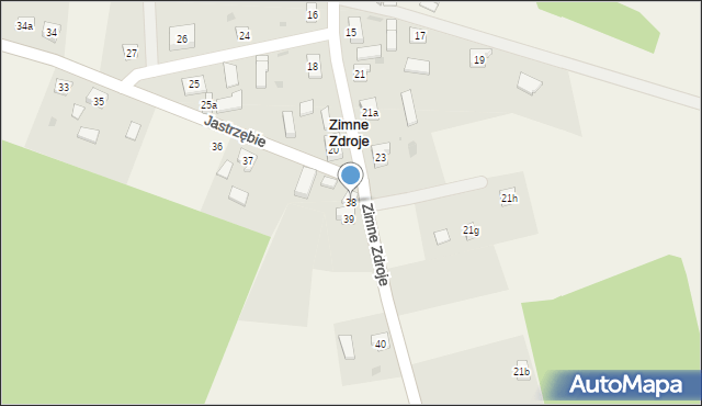 Zimne Zdroje, Zimne Zdroje, 38, mapa Zimne Zdroje