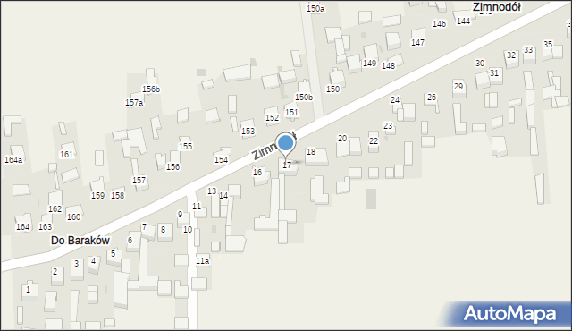 Zimnodół, Zimnodół, 17, mapa Zimnodół