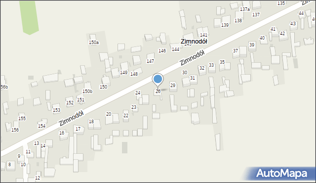 Zimnodół, Zimnodół, 26, mapa Zimnodół